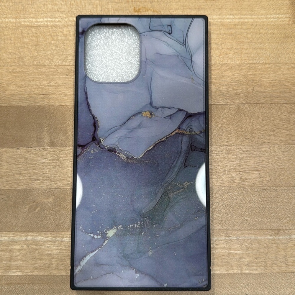 iPhone 12 Pro Max square edge jelly case. Never used. Marble color.